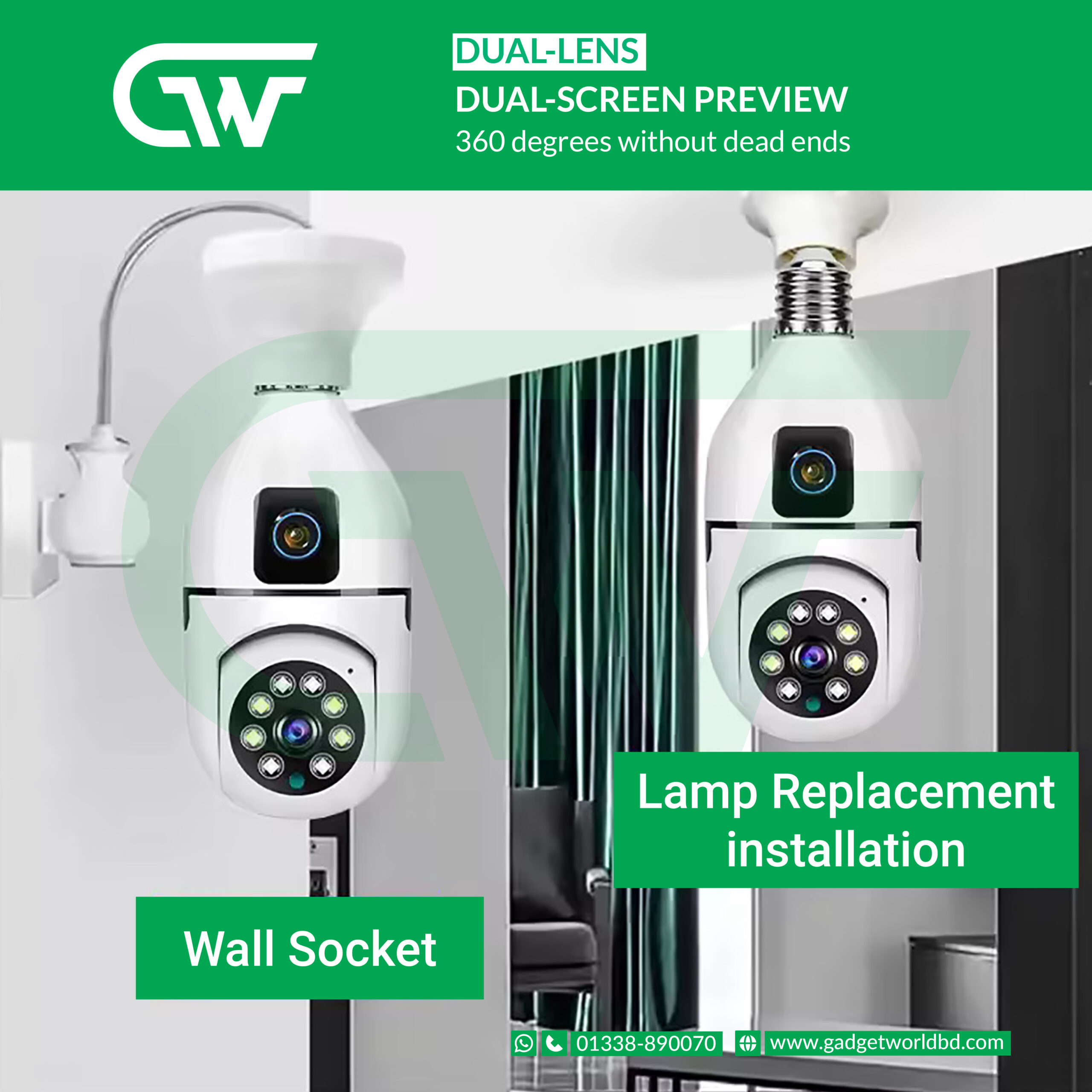 E27 Bulb Camera 2 Lens - Image 2