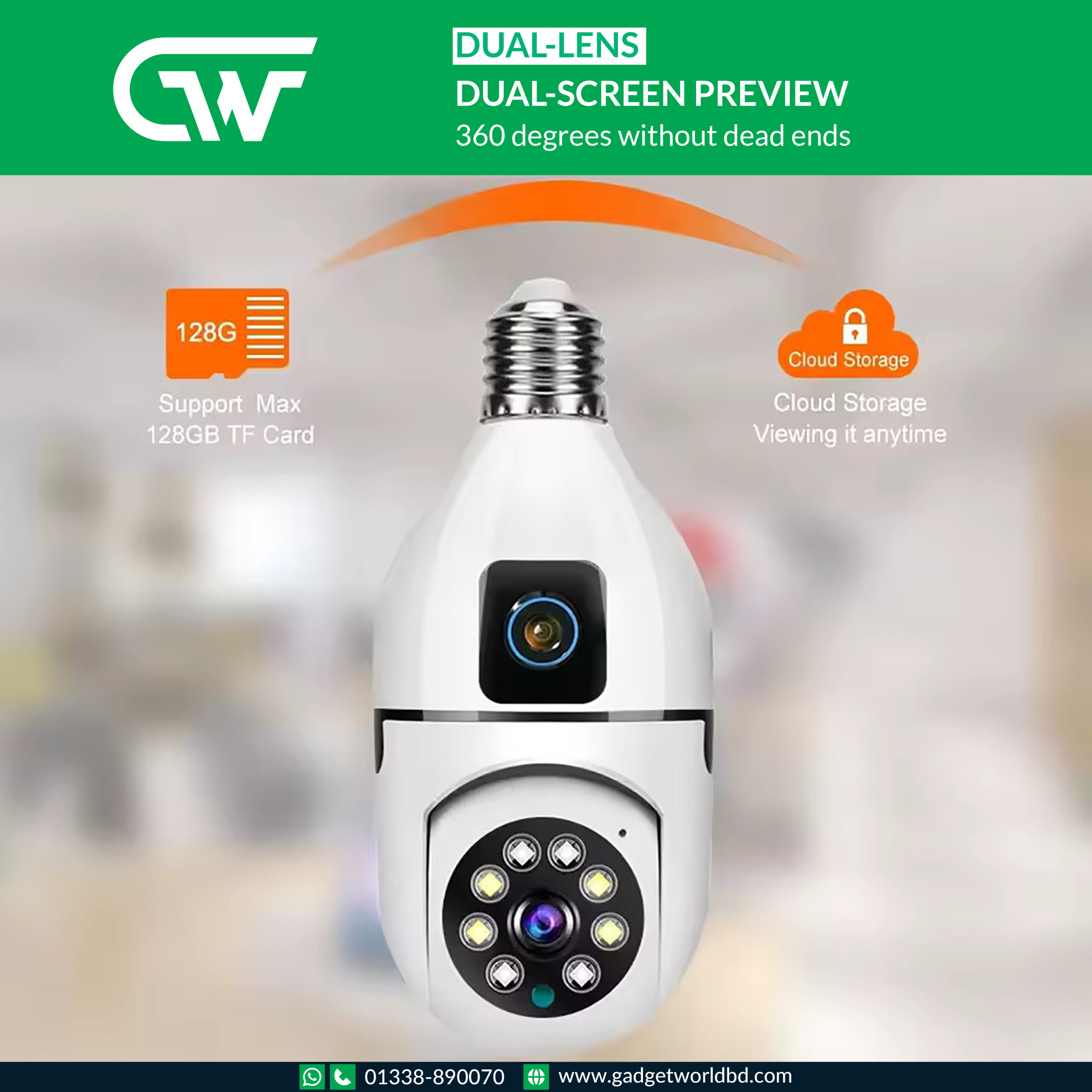 E27 Bulb Camera 2 Lens - Image 3